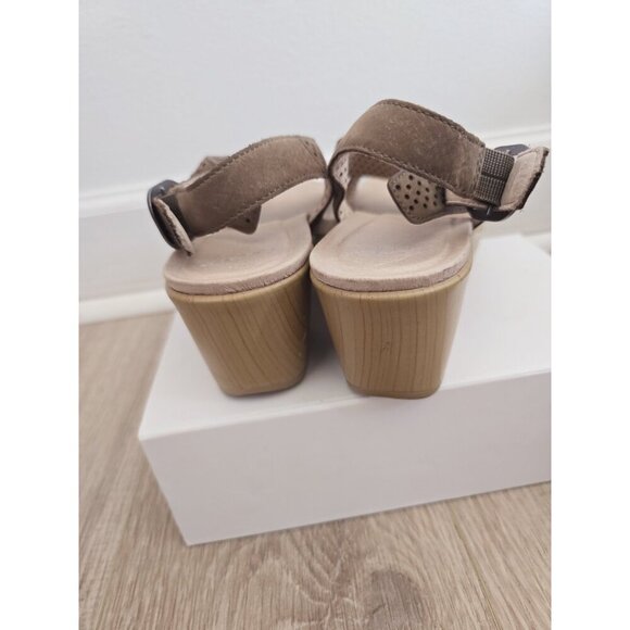 Dansko Jacinda Platform Chunky Buckle Slingback Open Peep Toe Sandals 41 11 11.5 - Picture 12 of 14